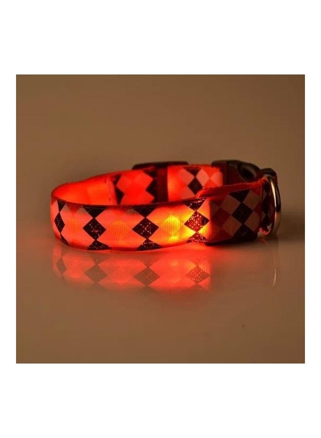 BGM Plaid Pattern Rechargeable LED Glow Light Leads Pet Dog Collar Multicolour - Image 5