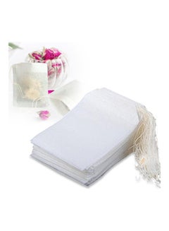 XiuWoo 100-Pack Disposable Filter Empty Herb Loose Tea Bag White one size  - Image 1