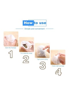XiuWoo 100-Pack Disposable Filter Empty Herb Loose Tea Bag White one size  - Image 3