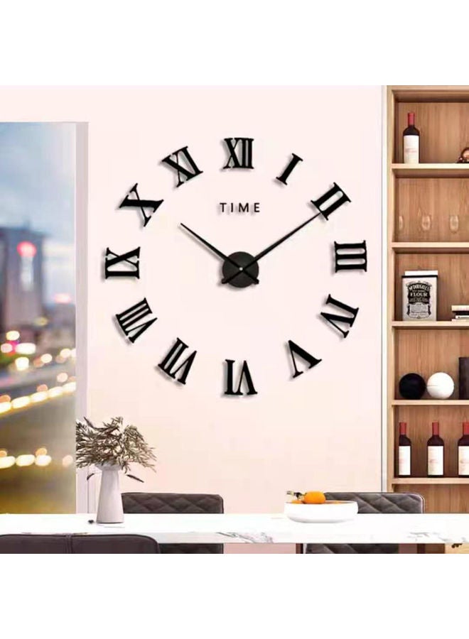 3D Wall Clock with Mirror Stickers For Home Decoration Black 60x60x3cm - v1631336119/N50801653A_2