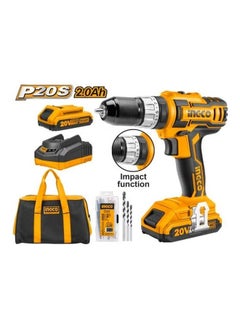 INGCO Lithium-Ion Impact Drill Yellow/Black/Silver 