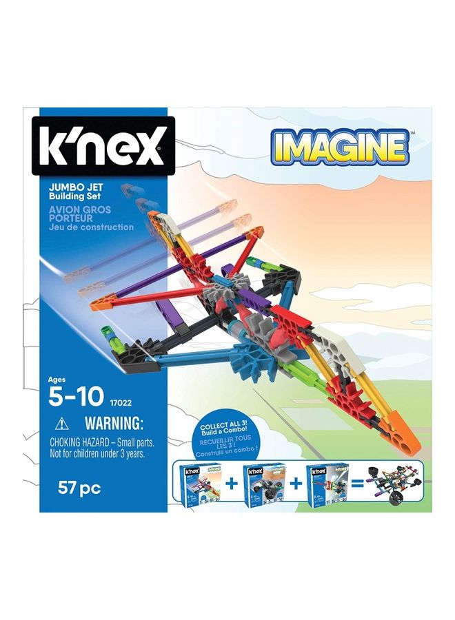 K'NEX 17022 57-Piece Imagine 17022 Jumbo Jet Avion Gros Porteur Building Set 57 5+ Years - Image 2