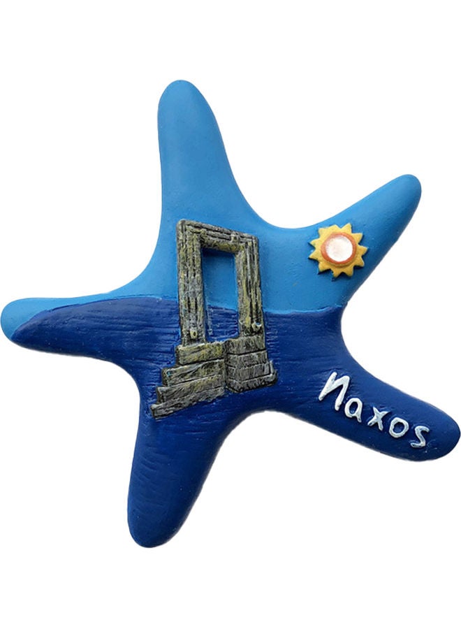 3D Star Fish Design Resin Refrigerator Magnet Blue/Grey/White  - Image 1