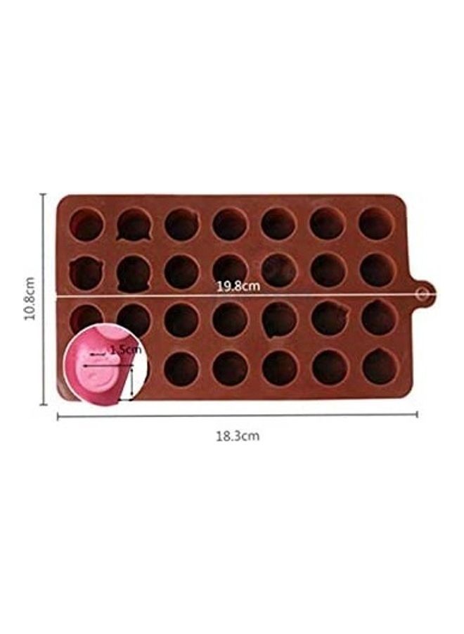 XiuWoo Smile Face Emoji Silicone Fondant Mold Brown 18.3 x 10.8cm - Image 2