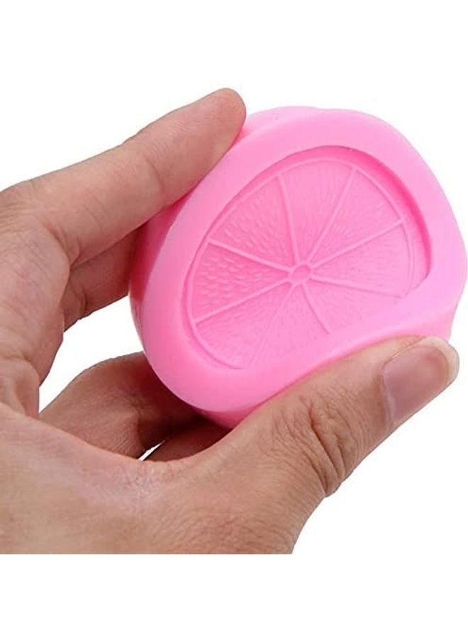 XiuWoo 2-Pack Lemon Slice Orange Fruit Piece Silicone Mold Pink 6 x 4.5cm - Image 5