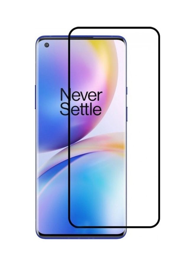 MARGOUN 3D Tempered Glass Screen Protector for OnePlus 8 Pro Clear/Black - Image 1