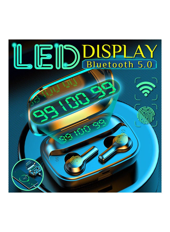 Arabest R3 Wireless Earphones With Charging Station Black - Image 2