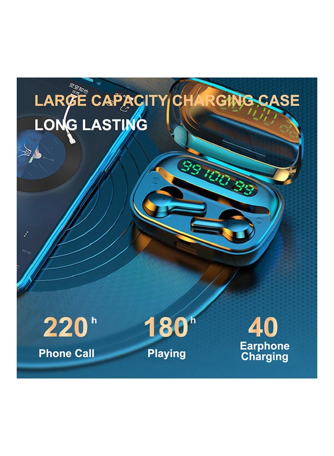 Arabest R3 Wireless Earphones With Charging Station Black - Image 3