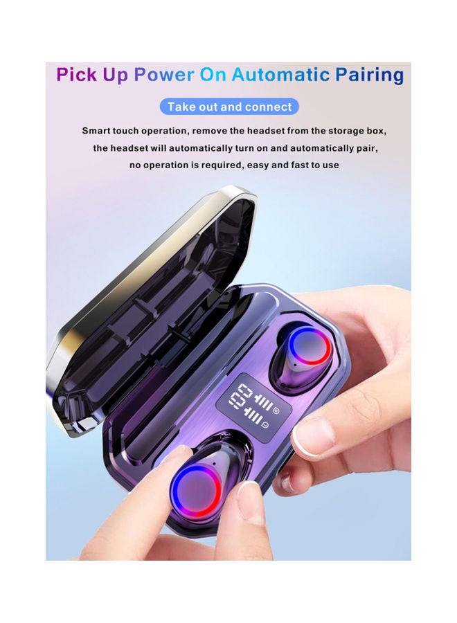 Arabest R3 Wireless Earphones With Charging Station Black - Image 4