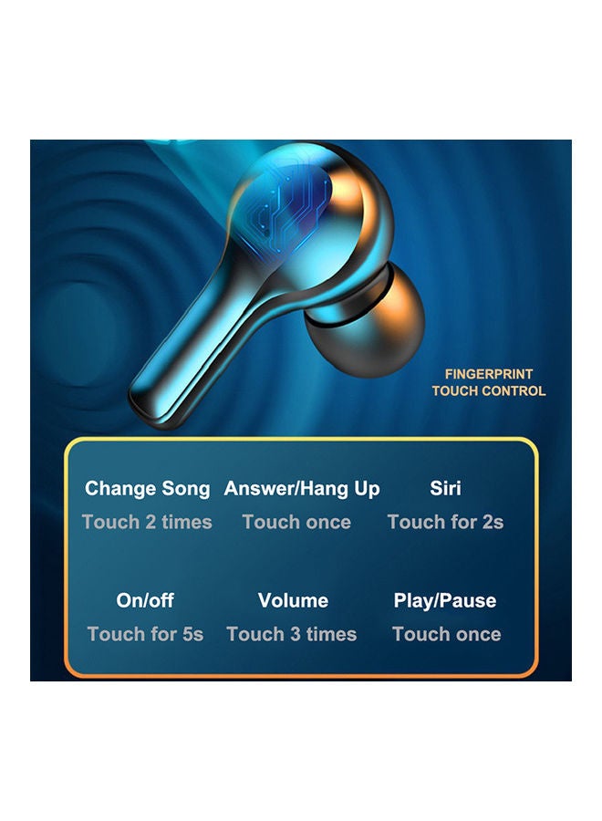 Arabest R3 Wireless Earphones With Charging Station Black - Image 5