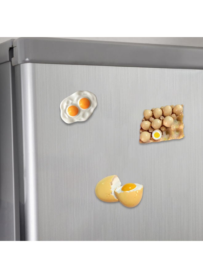 3D Eggs Design Resin Refrigerator Magnet Multicolour - Image 3