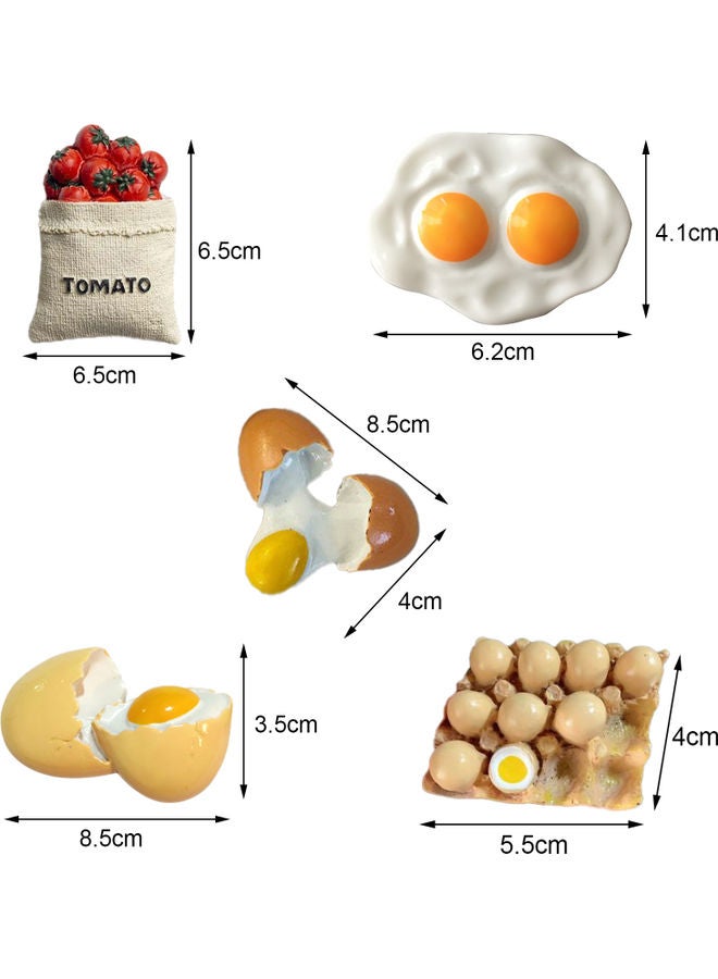 3D Eggs Design Resin Refrigerator Magnet Multicolour - Image 5