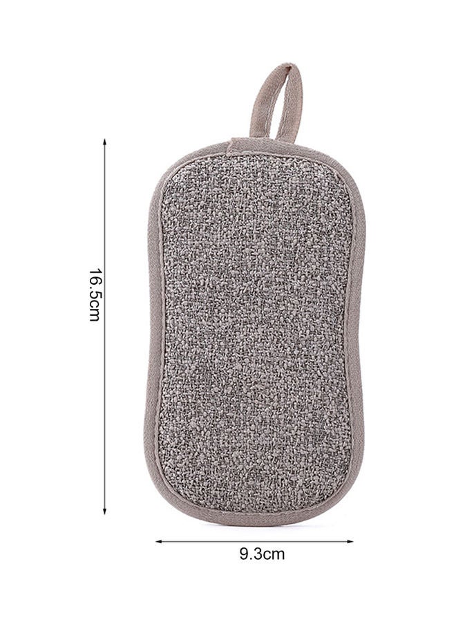 Good Absorption Microfiber Elastic Double-Sided Cleaning Rag Beige 16.5x9.3cm  - Image 5