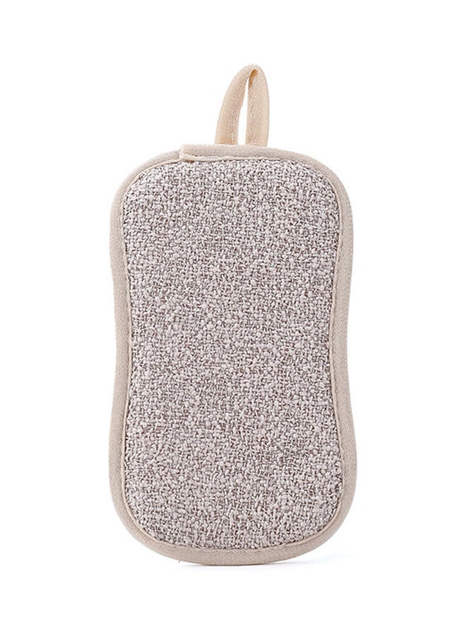 Good Absorption Microfiber Elastic Double-Sided Cleaning Rag Beige 16.5x9.3cm  - Image 1