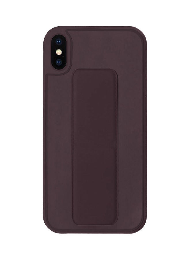 MARGOUN Protective Case Cover with Finger Grip Stand for Apple iPhone XS Max Maroon - Image 1