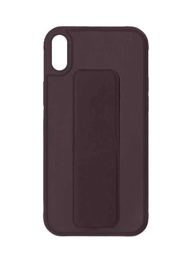 MARGOUN Protective Case Cover with Finger Grip Stand for Apple iPhone XS Max Maroon - Image 2