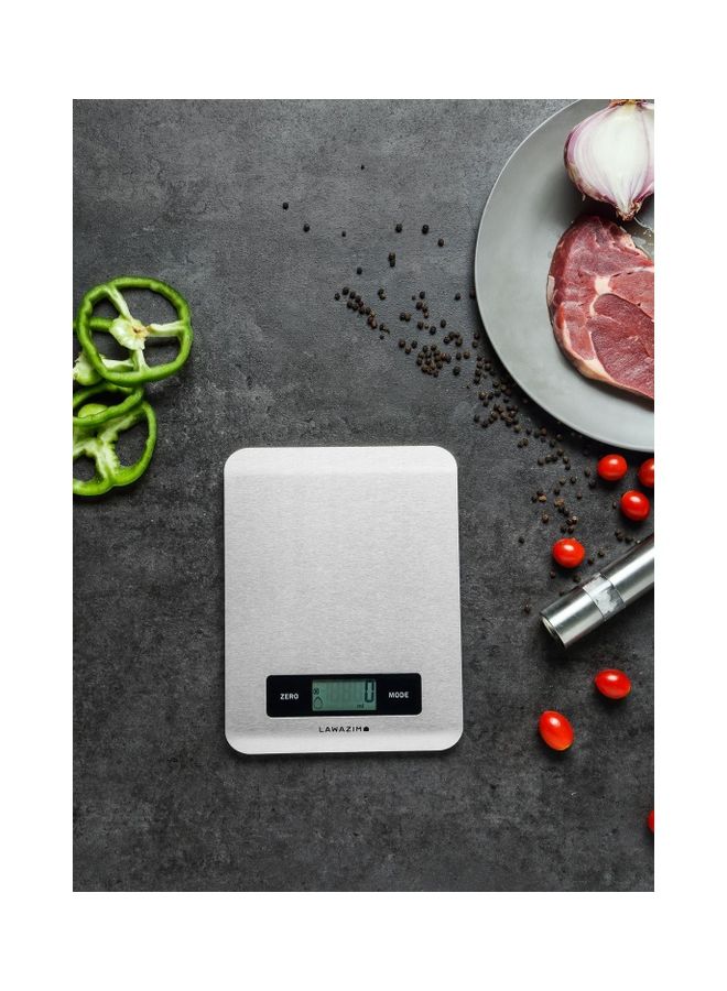LAWAZIM Electronic Kitchen Scale 50011 Silver - Image 4