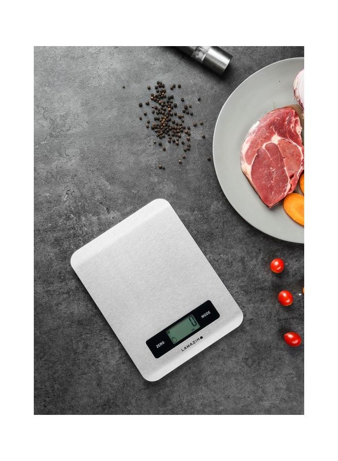 LAWAZIM Electronic Kitchen Scale 50011 Silver - Image 5