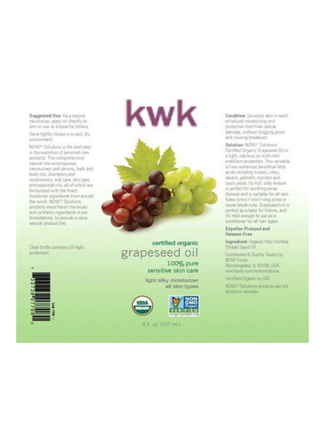 Grapeseed Oil for Sensitive Skin Green 118ml - Image 2