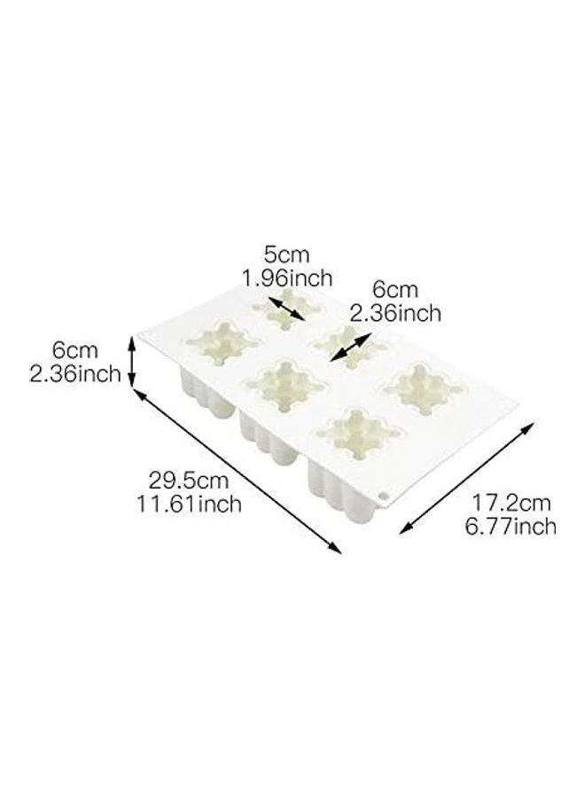 3D Rubik Cube Fondant Silicone Mousse Cake Mold White 29.5 x 17.2 x 6cm