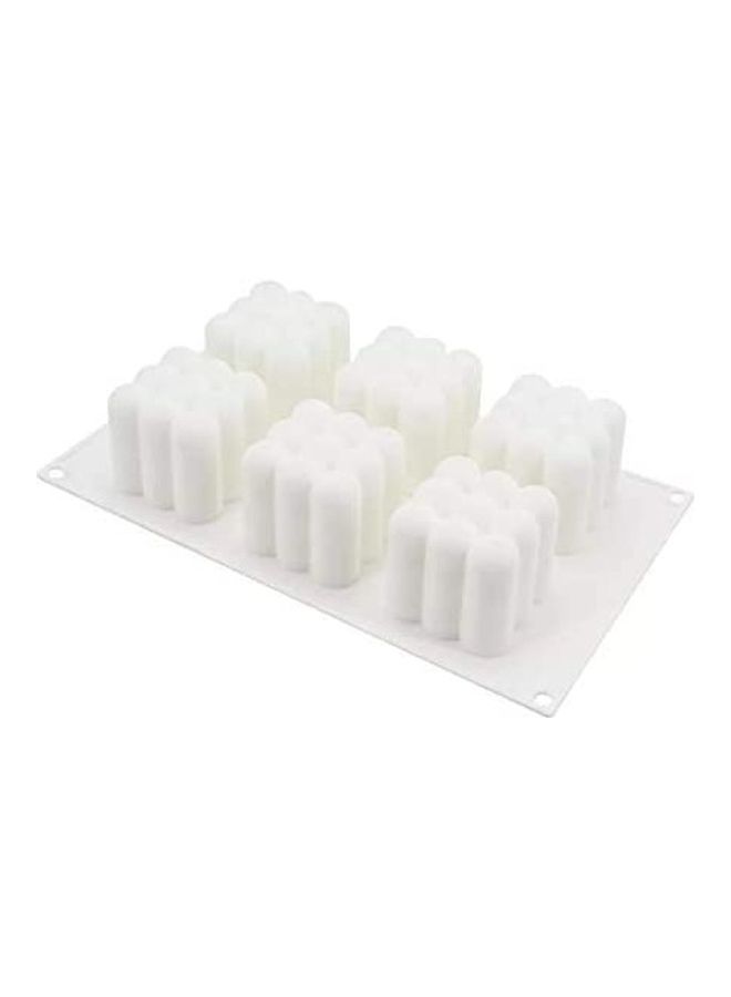 3D Rubik Cube Fondant Silicone Mousse Cake Mold White 29.5 x 17.2 x 6cm
