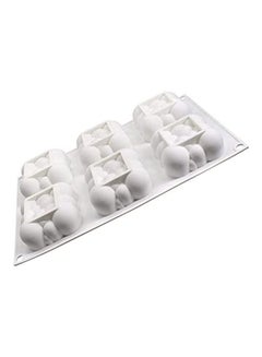 XiuWoo 3D Rubik Cube Fondant Silicone Mousse Cake Mold White 175 x 295mm  - Image 3