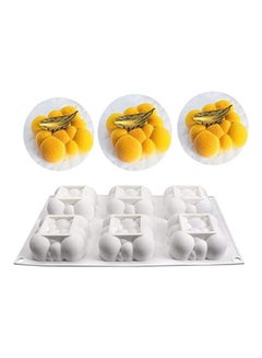 XiuWoo 3D Rubik Cube Fondant Silicone Mousse Cake Mold White 175 x 295mm  - Image 4