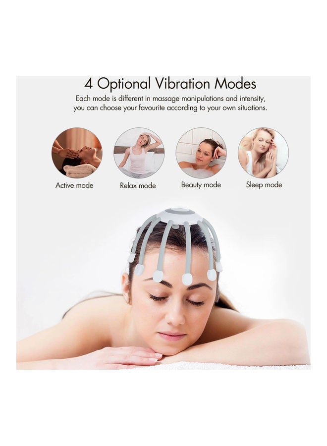 جهاز تدليك برأس لفروة الرأس قابل لإعادة الشحن بتصميم أخطبوط ذكي بدون استخدام اليدين - Image 2