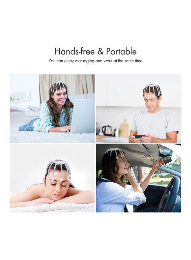 جهاز تدليك برأس لفروة الرأس قابل لإعادة الشحن بتصميم أخطبوط ذكي بدون استخدام اليدين - Image 4