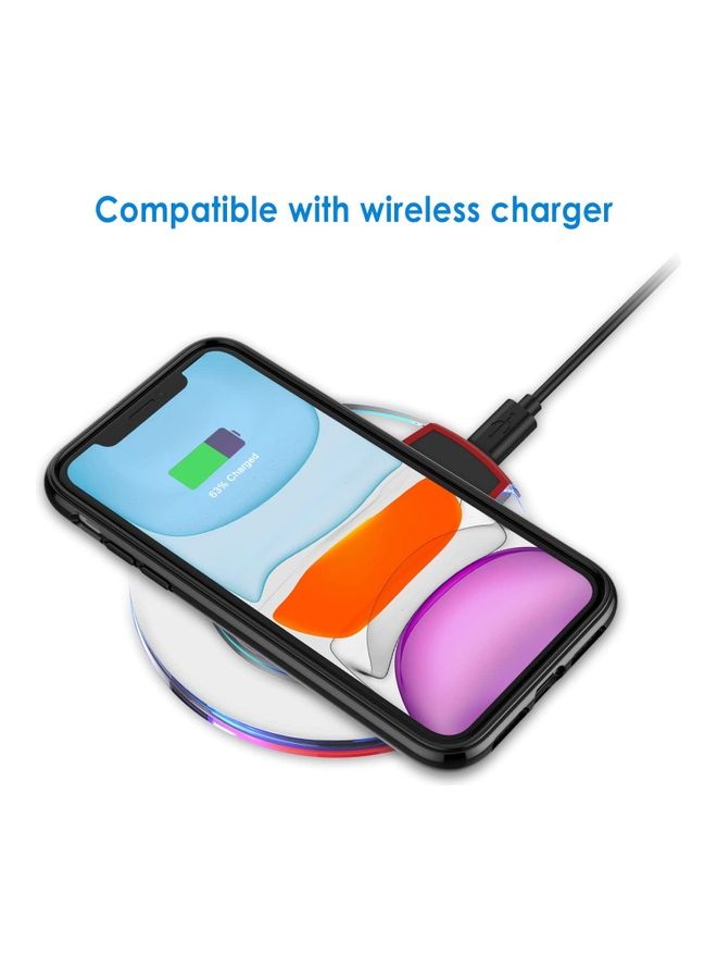 أي سي إس غطاء حماية ممتص للصدمات لهاتف أبل آيفون 11 مقاس 6.1 بوصات. شفاف/أسود. - Image 2