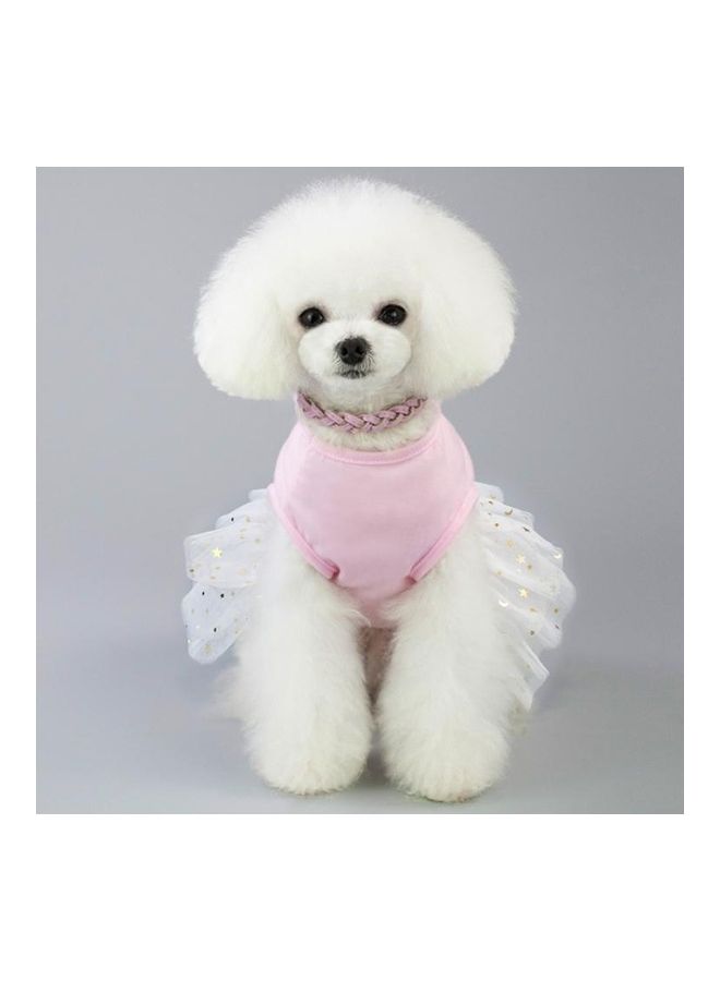 BGM Pet Clothing Cat And Dog Spring And Summer Obedient Rabbit Skirt White/Pink  - Image 2