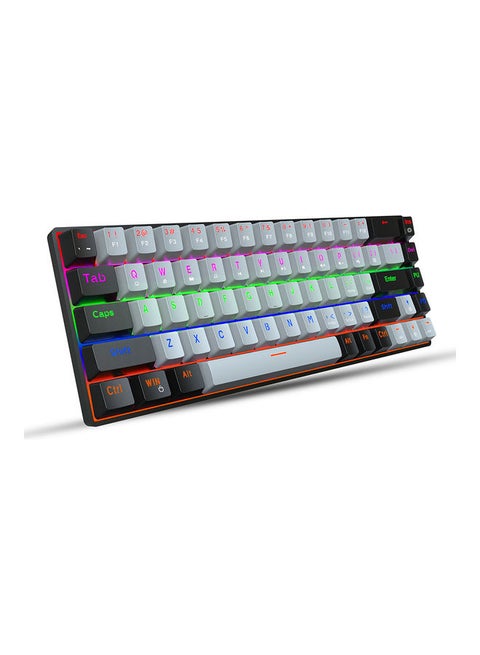 68-Keys RGB Wired Gaming Keyboard With Detachable Type-C Cable And ABS Keycap Grey