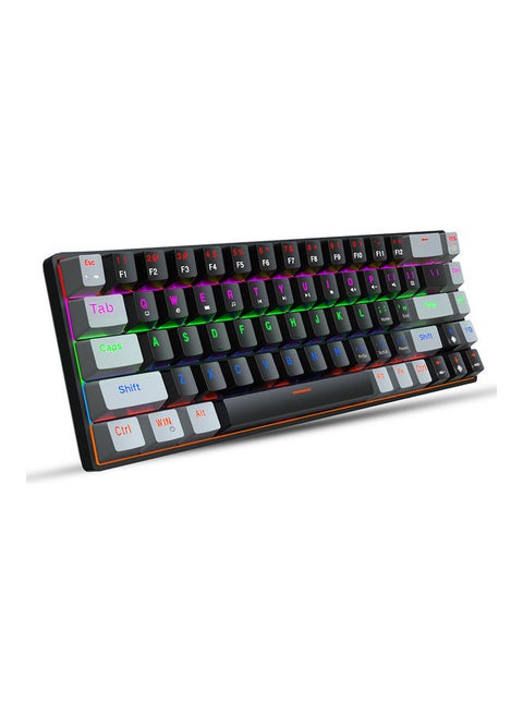 Wired 68-Keys RGB Gaming Keyboard With Detachable Type-C Cable And ABS Keycap Black