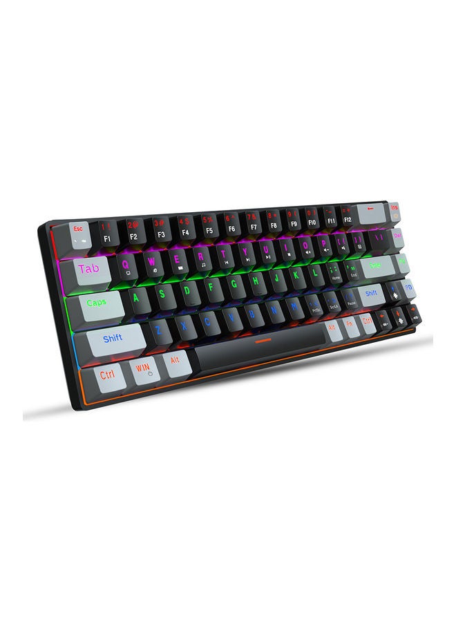 HXSJ Wired 68-Keys RGB Gaming Keyboard With Detachable Type-C Cable And ABS Keycap Black  - Image 1
