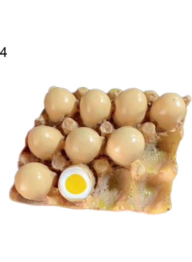 3D Eggs Design Resin Refrigerator Magnet Beige/Yellow/White - Image 1