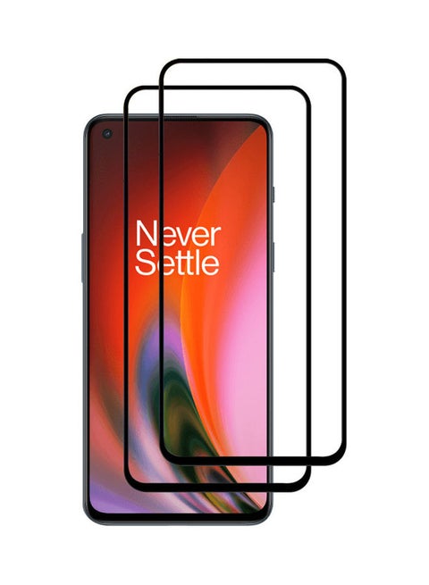 2-Pack Super Shield 3D Temoered Glass Screen Protector for OnePlus Nord2 5G (6.43inch) 2021 Clear/Black