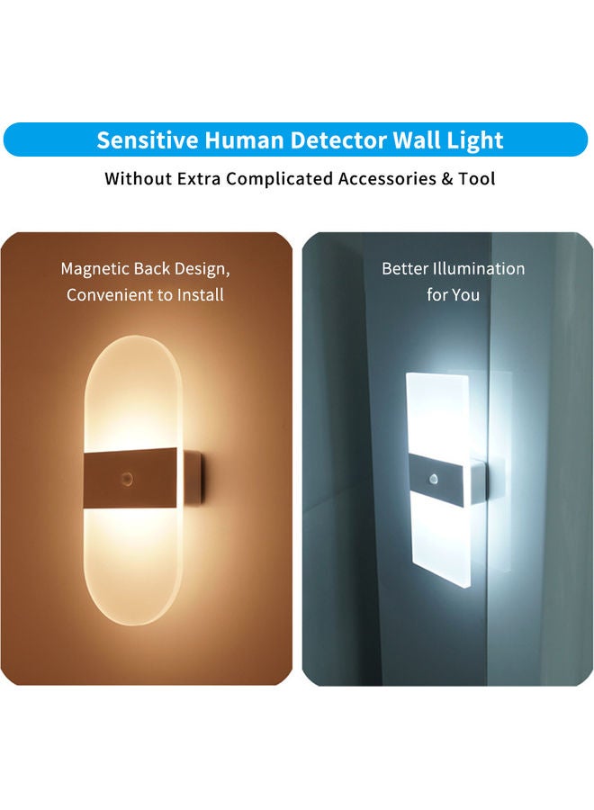 Generic - Sensitive PIR Motion Sensor Human Detector Wall Light White - Image 1