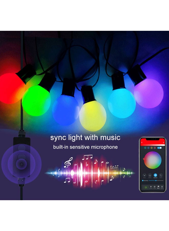 BT G40 Globe IP65 Waterproof String Light White 1.57x2.36inch