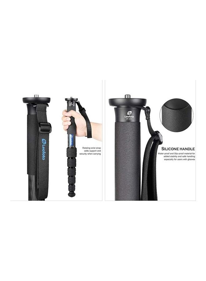 Leofoto 4 Section Carbon Fiber Cf Travel Monopod Black  - Image 3