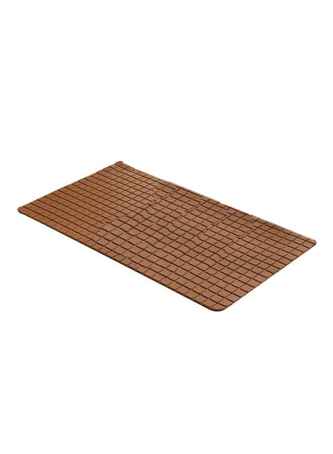 بساط استحمام مضاد للانزلاق بني 78x35سم - Image 1