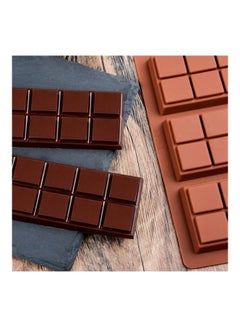 XiuWoo Break Apart Chocolate Protein and Engery Bar Silicone Mold Brown 6.65 x 10inch  - Image 5