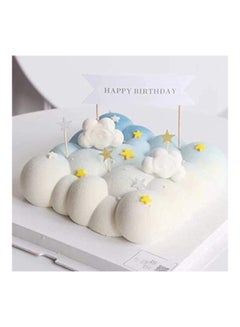 XiuWoo 3D Clouds Cake Silicone Baking Mould White 20.5 x 20.5 x 4.5cm  - Image 5