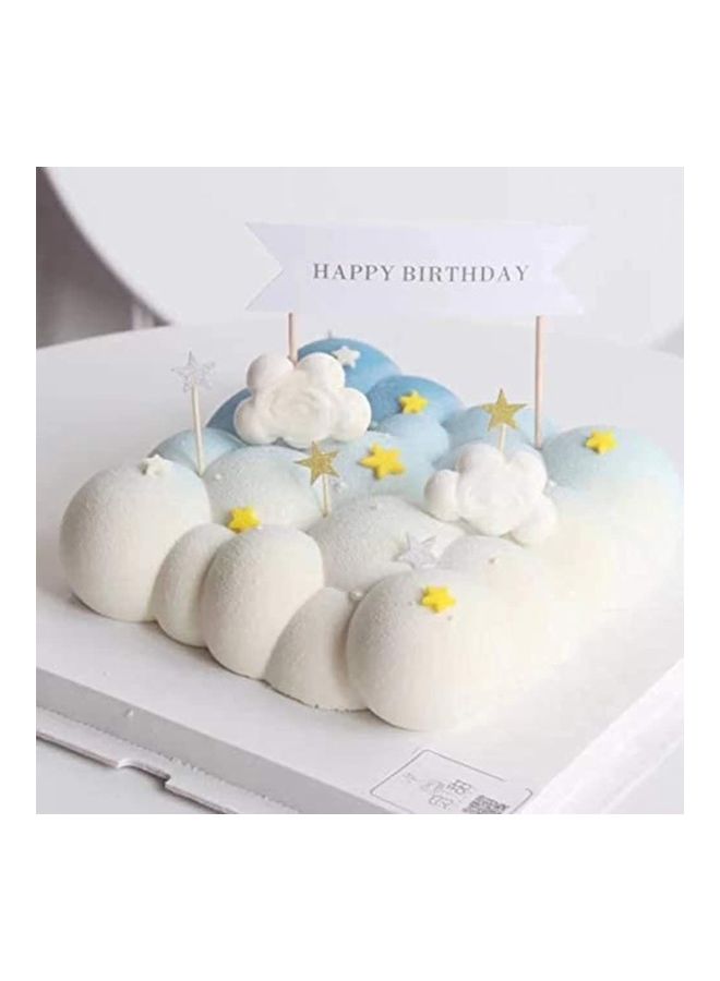 XiuWoo 3D Clouds Cake Silicone Baking Mould White 20.5 x 20.5 x 4.5cm  - Image 5