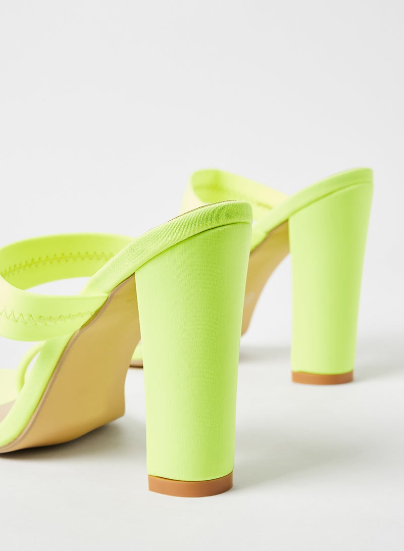 LABEL RAIL - Block Heel Sandals Green - Image 1