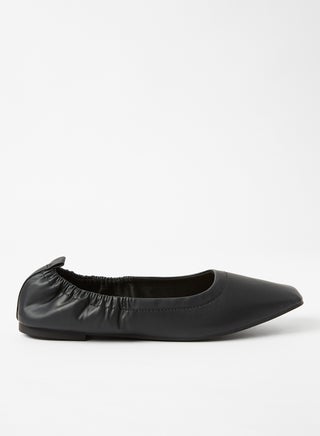 Chenelle Vegan Leather Ballerinas Black
