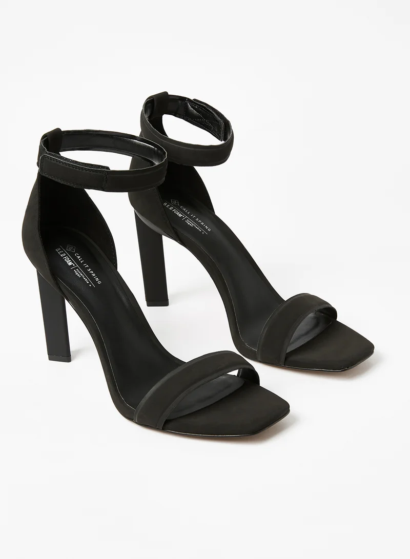 CALL IT SPRING Rosaliaa Vegan Leather Sandals Black