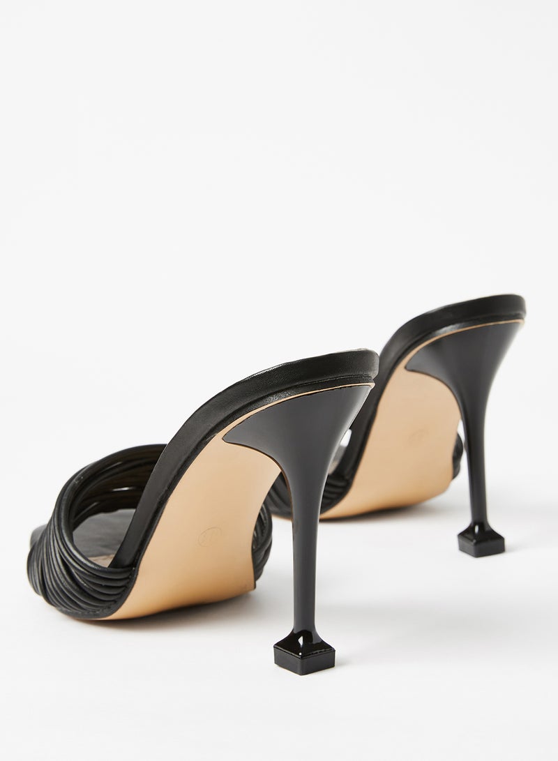 LABEL RAIL Multi Strap High Heel Sandals Black - Image 3