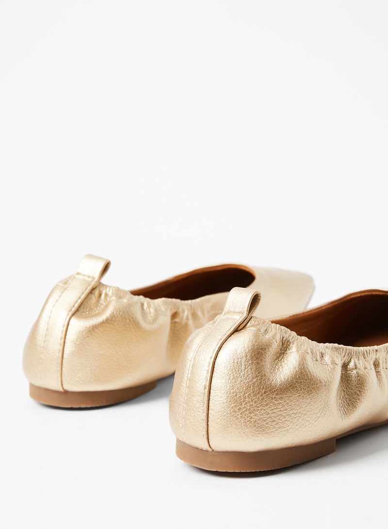 CALL IT SPRING - Chenelle Vegan Leather Ballerinas Gold - Image 1