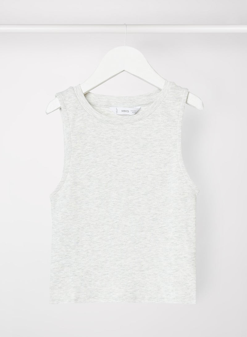 MANGO - Kids Basic Tank Top Grey - Image 1