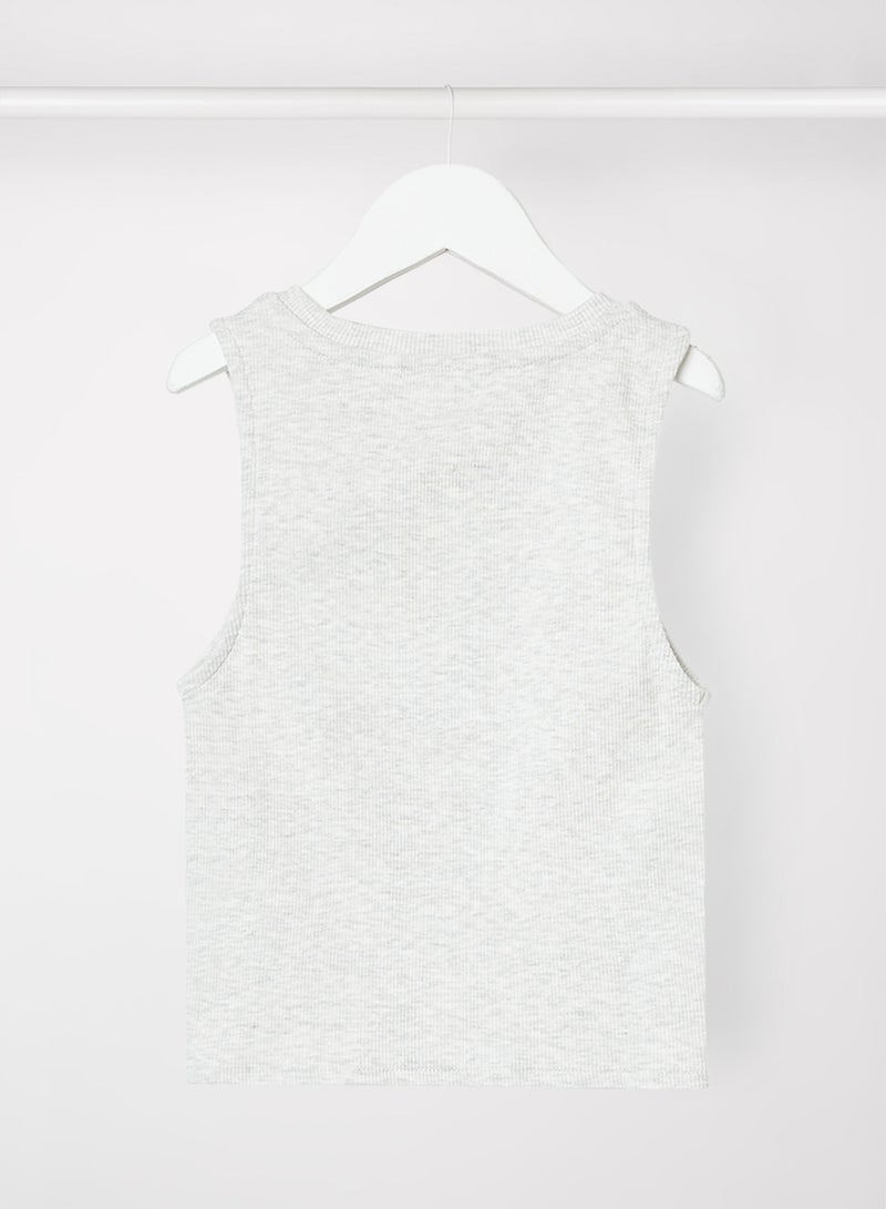 MANGO - Kids Basic Tank Top Grey - Image 1